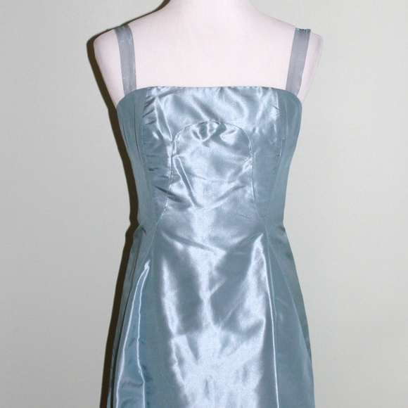 women's light blue cocktail dress